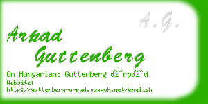 arpad guttenberg business card